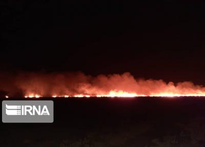 خبرنگاران آتش سوزی شبانه در ارتفاعات پارک ملی بمو