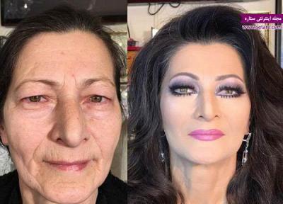 تغییرات شگفت انگیز چهره با آرایش صورت حرفه ای