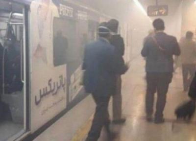 حریق در ایستگاه متروی اکباتان، به مسافرها آسیبی نرسید