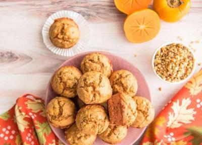 طرز تهیه مافین خرمالو نرم و لطیف ، با این ترفند مافین ترک نمی خوره